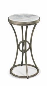 Onyx top - Platinum Leaf finish base Eclipse Collection 965-123G Center Table - Base Only dia28 h29½ in.