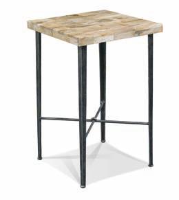 Petrified Wood / Metal Natural Polished Top - Aged Nickel Base Earth & Sea Collection A workhorse side table component to the Eclipse collection provides
