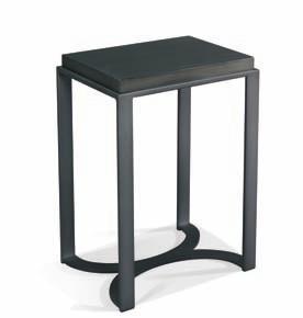 Shown in -39 Black Nickel finish Specify a Custom finish top Base-Aged Nickel finish Maxim Collection With its stylish stretcher base this Metal and Maple square side table adds yet further