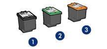 Print cartridges Three print cartridges can be used with the printer.