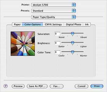 Using color options Adjusting the color options causes the printed colors to differ from the colors that appear on your computer monitor.