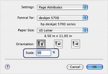 Chapter 6 Resizing a document Use this printer software feature to shrink or enlarge printed text and graphics without changing the paper size.