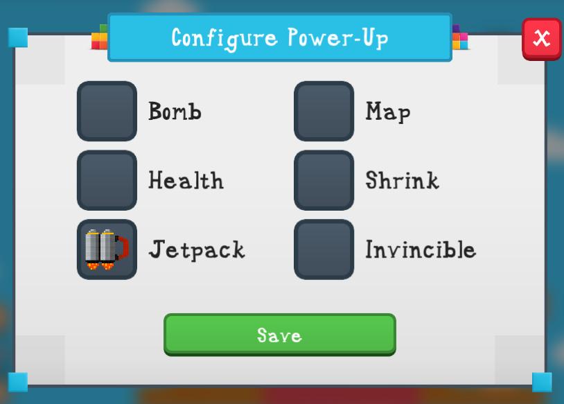 CONFIGURING YOUR GAME How to configure your game Tap the Configure button at the bottom of the editor. Tap & change a power-up. We have created a game layout.