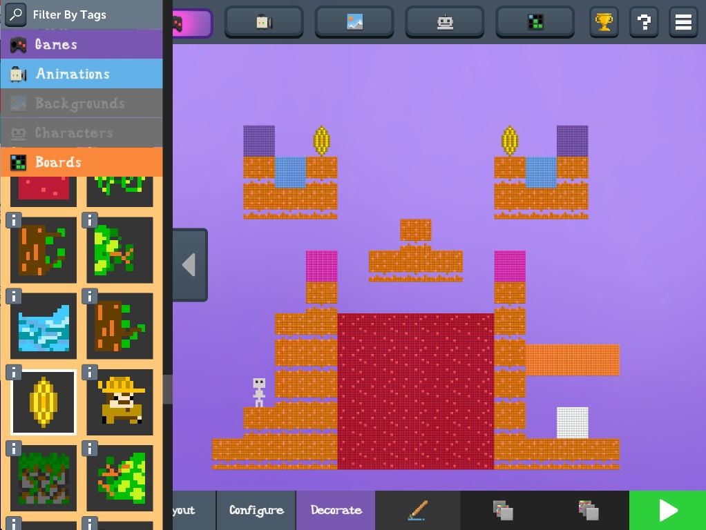DECORATING YOUR GAME Decorating your game layout Decorate the ground, coins, enemies,