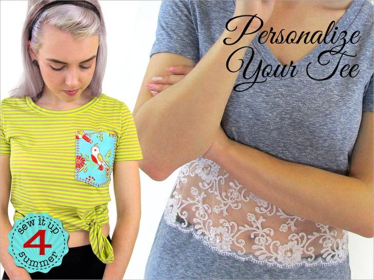 Published on Sew4Home Personalize An Off-The-Rack Tee Editor: Liz Johnson Friday, 26 June 2015 1:00 Now's the time to stock up on cute summer tees. They're on sale nearly everywhere.