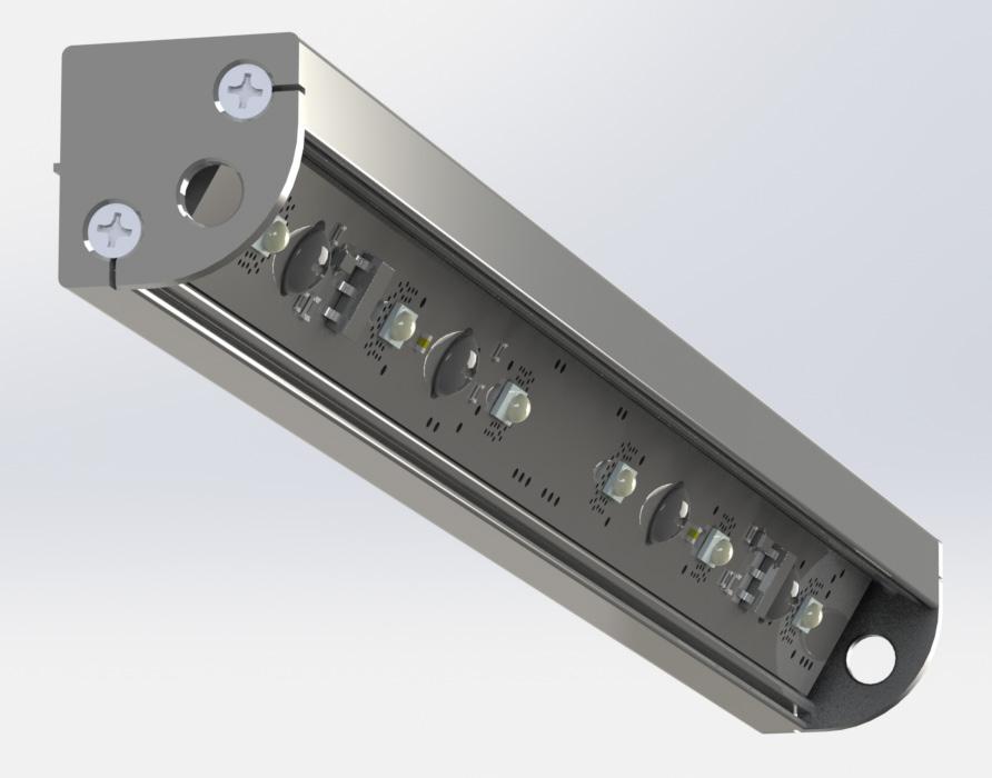 CHARACTERISTICS This linear LED system is made of top-grade extruded aluminum and installs easily with a number of mounting options.