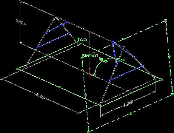 Swing Frame Step 17 With the 3D Sketch Plane now attached to the A frame, we can add the