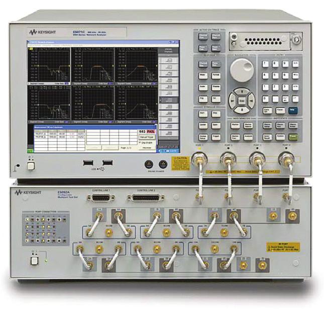 28 Keysight Impedance and Network Analysis - Catalog Multiport Device Measurement (up to 40-port) The 4-port E5071C ENA series network analyzer with the E5092A configurable multiport test set offers