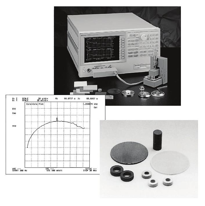 31 Keysight Impedance and Network Analysis - Catalog Solid and Liquid Material Measurements with Test Fixtures Evaluation of the electrical characteristics of materials is very important to develop
