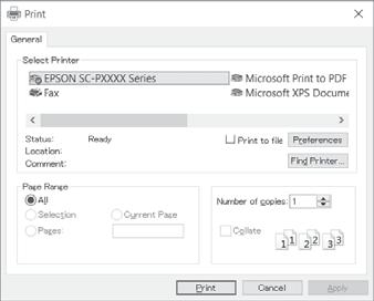 24 Printing in Windows Printing in Windows 1. Open a photo or document in a printing program, and select the print option.