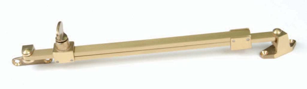 C22 Naval Brass, Satin Brushed 2104 Stay Bar This elegant, traditional stay bar allows a casement window to be locked in any open
