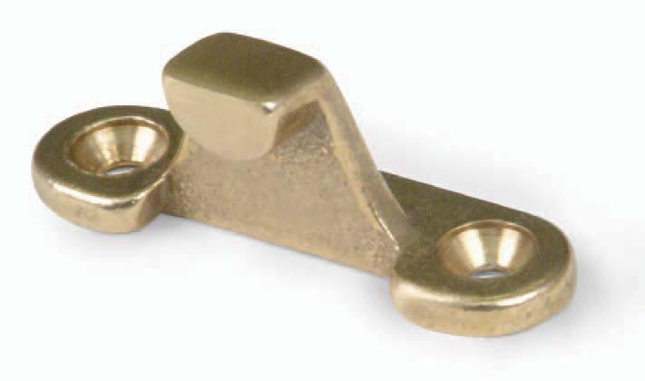 C7 Naval Brass, Satin Brushed 2104 Keeper This keeper is typically mounted on the casement vent.
