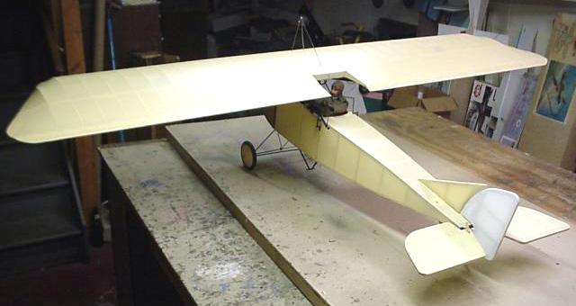 Dave used Litespan for the prototype. It took 4 + sheets of Litespan to cover the wings.