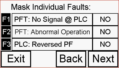 The resultant fault mask code will be function of the 16 bit fault mask word use.