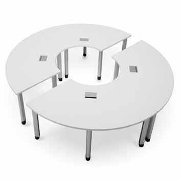 When two Basic Elements are added to four Round Angle Elements, a large racetrack table is