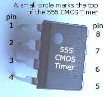 Pin Diagram of the 555 Timer IC Ground 1 8 Vcc Trigger