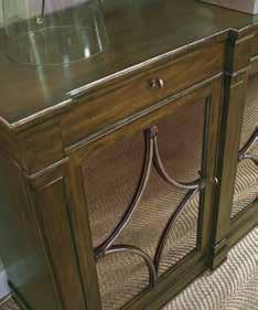 550-500 Grand Reflections Credenza above Weathered Black finish with