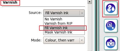 9. Creating Varnish on printers: In this exercise you will learn how Asanti can be used to trigger varnish creation on the printer itself. 1. Create a similar job as exercise-4 2.