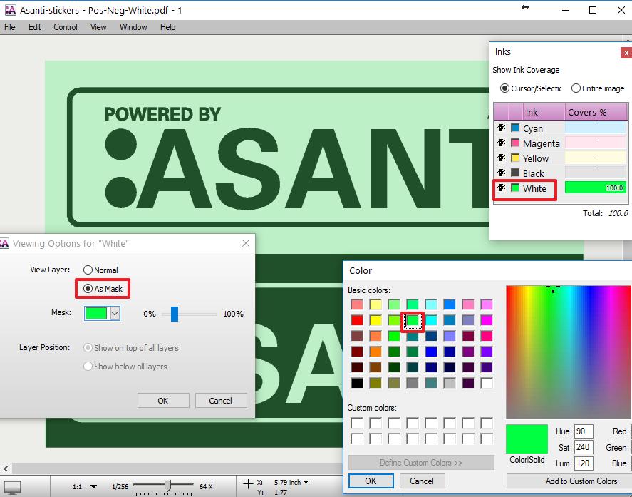Several spot colors are automatically mapped to White. You can find them in the Color Books (Ctrl+Alt+6) > Special Color > White category. 11.