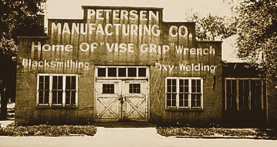 William Petersen was a Danish immigrant who invented the ﬁrst locking pliers in his blacksmith shop, and began