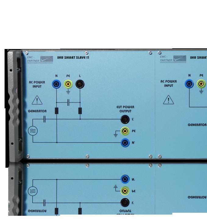 Generator Specifications IMU SLAVE SMART V1 (Voltage Tests) EUT Voltage input EUT Current input 80-500V, L-L or L-N, 50Hz and 60Hz 0-16A L-L or L-N Voltage waveform sinusodial, THD <5% Output