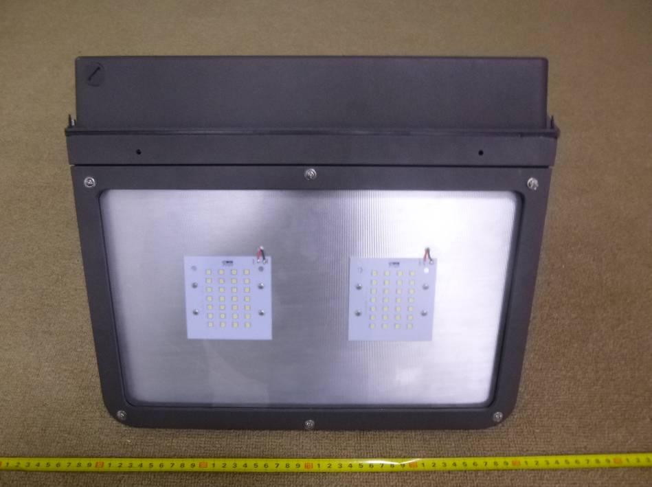 Photos Figure 1- Overview of the sample Equipment Under Test (EUT) Name : LED Wall Pack Model : MLLWP40LED50DS Electrical Ratings : 120~277V AC, 50/60Hz, 40W Product Description : 5000K, Outdoor