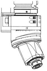 The Head Case may become stuck when swiveling. In this case, rotate the machine spindle manually and slowly to rotate the Angle Head s spindle by a little.
