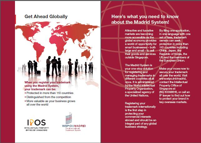 Promotional Brochure WIPO Madrid Flyer attached together with Cover letter of