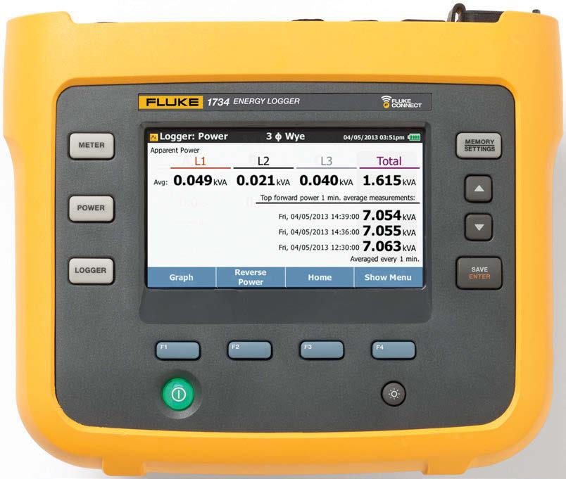 reduce your bill The new Fluke 1732 and 1734 Three-Phase Electrical Energy loggers introduce a new simplicity to discovering sources of electrical energy waste.