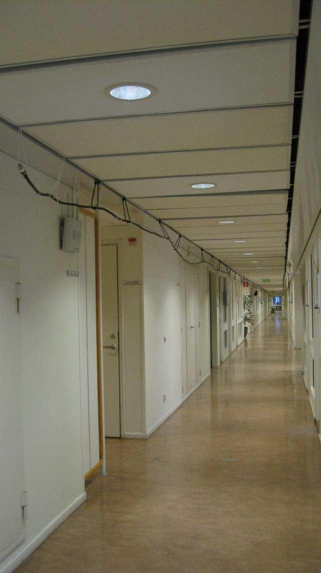 55 7 Appendix Ι In Appendix Ι, the pictures of the corridor in section 1 is illustrated. Figure 25 displays the beginning point of the measurements which starts from the input of the leaky cable.