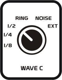 ANALOG CONTROLS 21 WAVE C Wave C can be used as an audio source or a modulation source. Consider this more of an accessory module to Oscillator A and B.