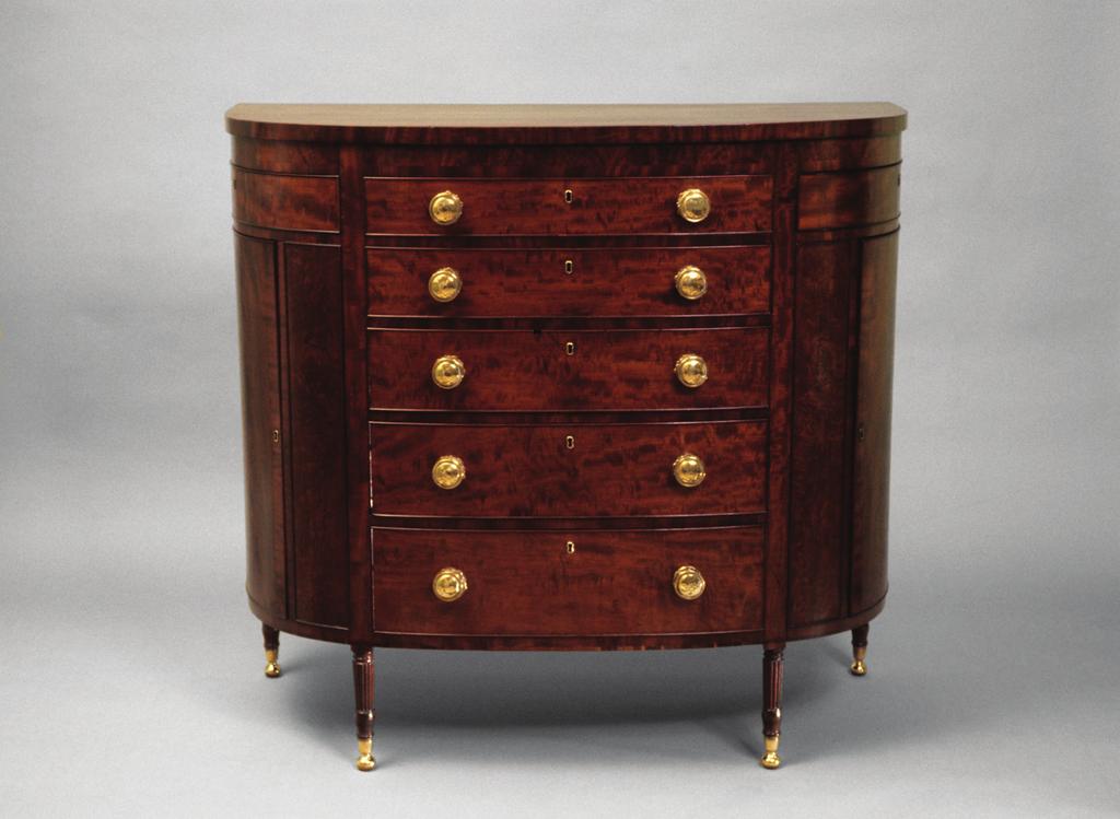 Dining Room Commode Commode, 1800 25, mahogany; mahogany, eastern white pine, yellow-poplar, and cedrela, the Museum of Fine Arts, Houston, the Bayou Bend Collection, gift of Miss Ima Hogg, B.69.83.