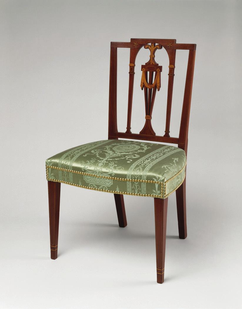 Dining Room Side Chair Side Chair, One of a Pair, 1785 1820, mahogany and holly; ash, the Museum of Fine Arts, Houston, the Bayou Bend Collection, museum purchase funded by the Theta Charity Antiques