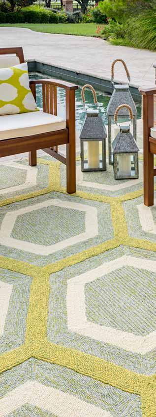 HASTINGS Smart. Modern. Fun. The Hastings Collection of easy care rugs makes a splash in indoor and outdoor settings alike.