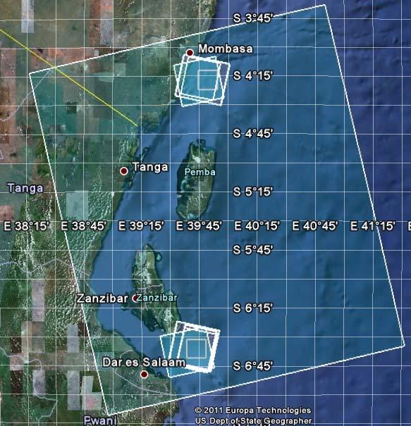 Activities 7. Based on the Cutlass Express exercise plan, potential satellite SAR image acquisitions were checked.