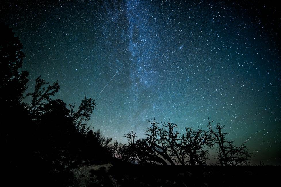night sky to keep light to a minimum," Pete explained. He also decided on the location based on its distance from cities, to eliminate light pollution affecting the images.