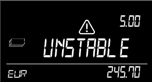 Unstable The device is not placed on a stable and/or level surface. The device is exposed to draft or airflow.