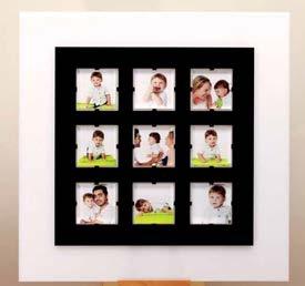 panel from two pieces of photo-grade acrylic with precision cut inserts to hold in the stunning magnetised photo blocks.