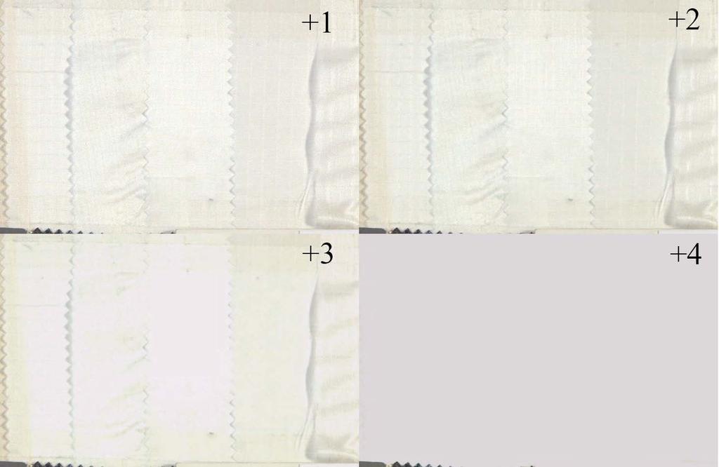 With regard to underexposures, with 2 stops, we can still see the different fabrics and some of their textures, fabrics are at 4 ½ regarding the middle gray for reference; with 3, blacks are at 5 ½,
