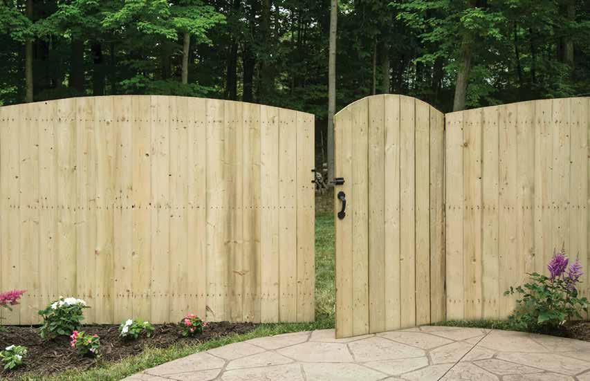 Halfmoon Fence Panel (Pressure Treated) (Actual Size: 71" H x 96" L) 73008619 6ft. x 3ft.