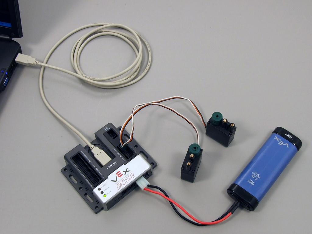 Option 1. Downloading Using USB Only When programming the VEX Cortex, a USB A-to-A cable can be used to directly connect your computer to the Cortex.
