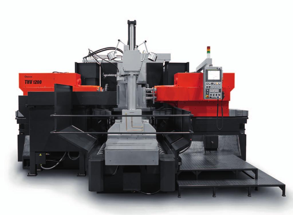DUPLEX MILLING MACHINES THV SERIES Picture without standard guard THV-1200 High angular accuracy and parallelism achieved by duplex milling heads Before the machining process, the workpiece has to be