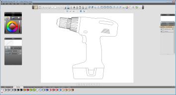 Exercise 11 Cordless Drill The following exercise will have you illustrate a cordless drill. The process will use paint underlays, selection masks, layer duplication, and various brushes.
