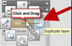 (Left-click on layer name and drag to layer option) 2.