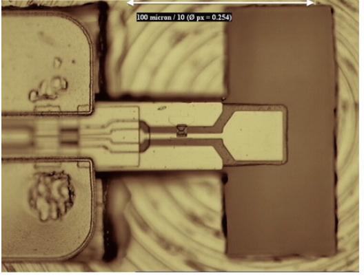 9 THz HEB inside the waveguide SEM micrograph of a 2.