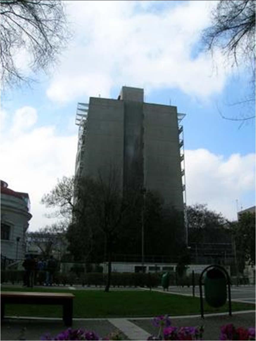 One of the instrumented buildings, called Torre Central, was constructed in 1962. It is located at the Engineering Faculty of the University of Chile. The building has office and classroom use.