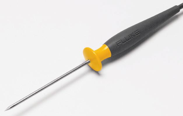 The sharp tip pierces pipe insulation and the flat surface makes good contact. 1 m (39 in) lead 15.