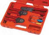 5" Mini Electrical Tool Set Set includes Cutter, Stripper and Crimper Cutting capacity: 30-10 AWG Stripping capacity: 22-10 AWG Crimping capacity: