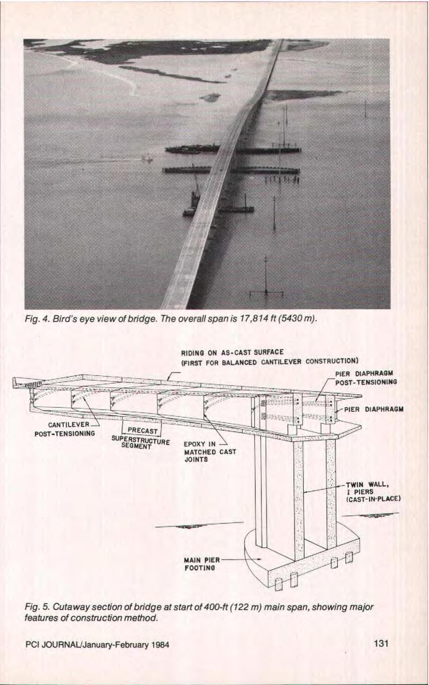 71 Fig. 4. Bird's eye view of bridge. The overall span is 17,814 ft (5430 m).