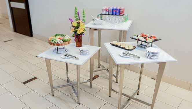 ELEVARE TAPERED LEG Elevare Tables with the Tapered Leg style feature bold, pronounced
